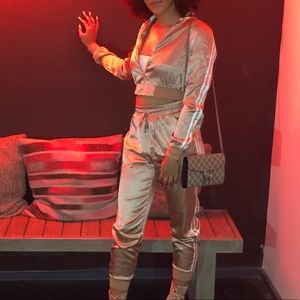 silky 2 piece jogger set